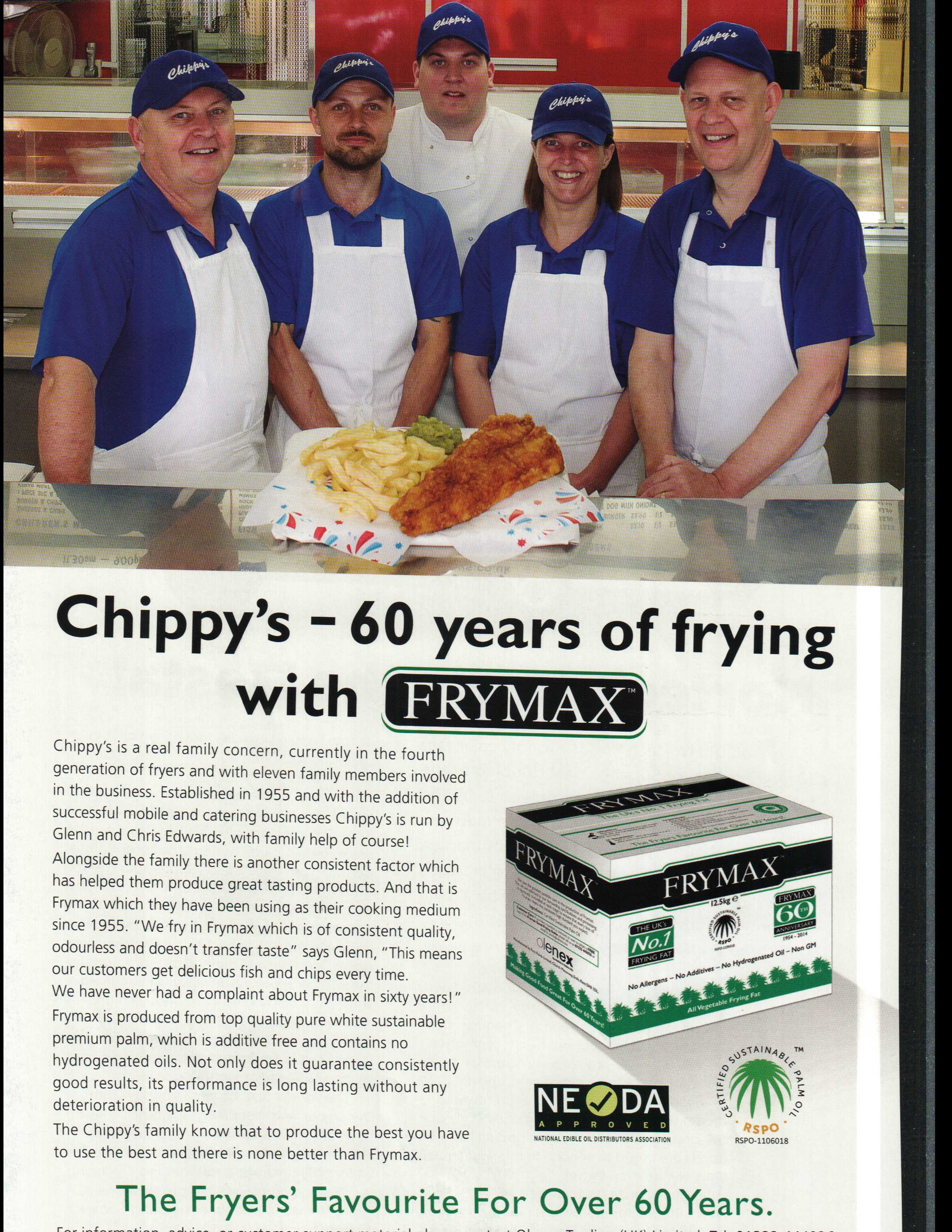 Chippy's - 60 years of using Frymax 2015